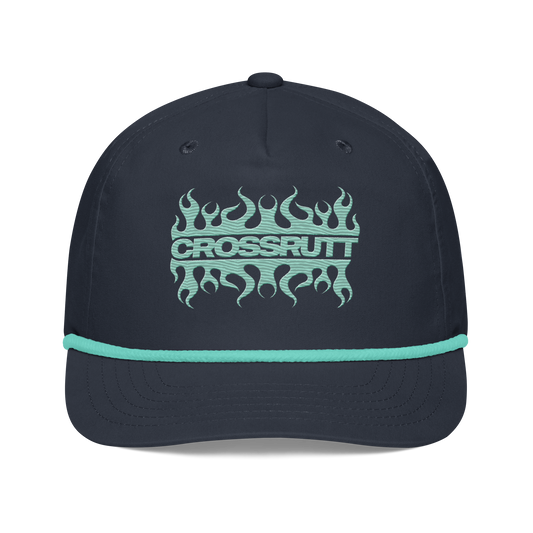 flaming golfer teal/navy hat