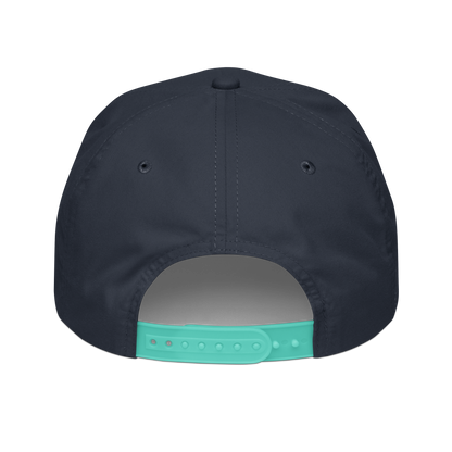 flaming golfer teal/navy hat