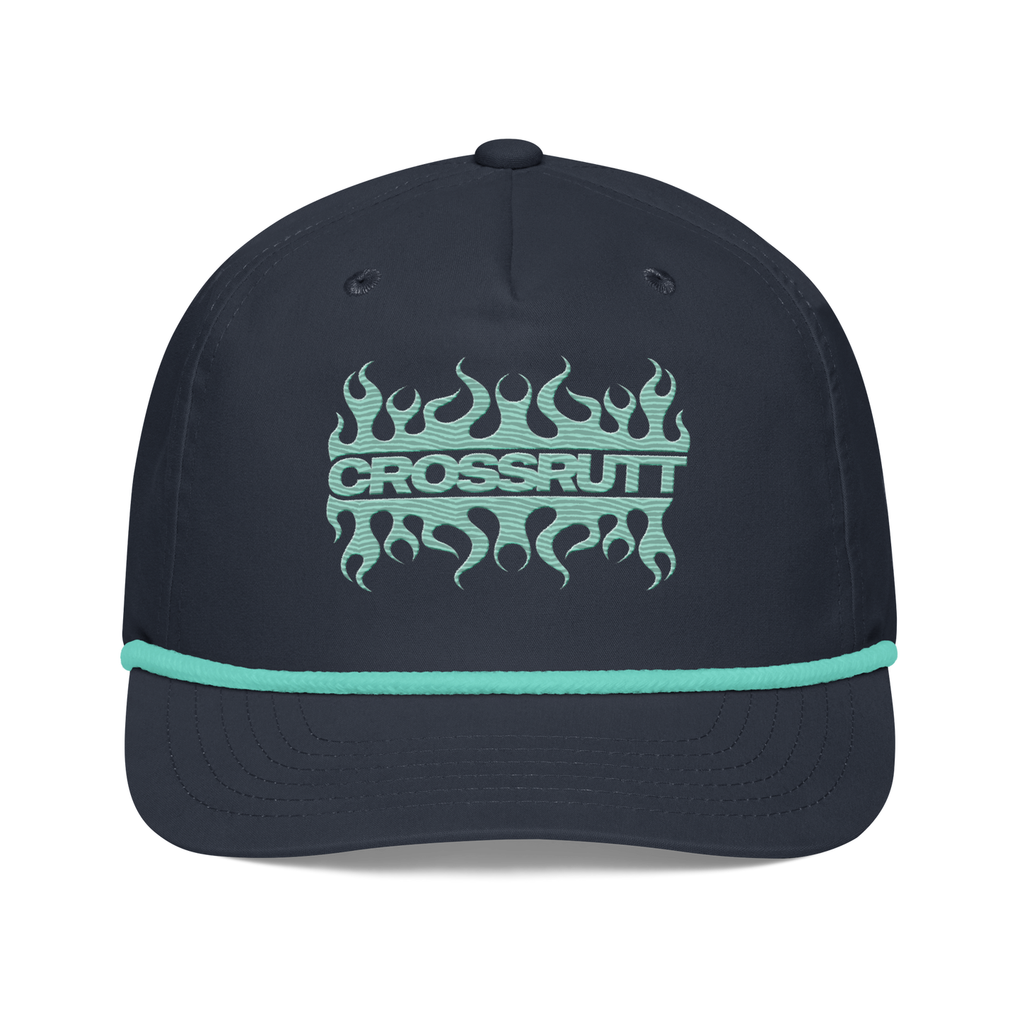 flaming golfer teal/navy hat