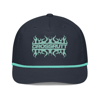 flaming golfer teal/navy hat