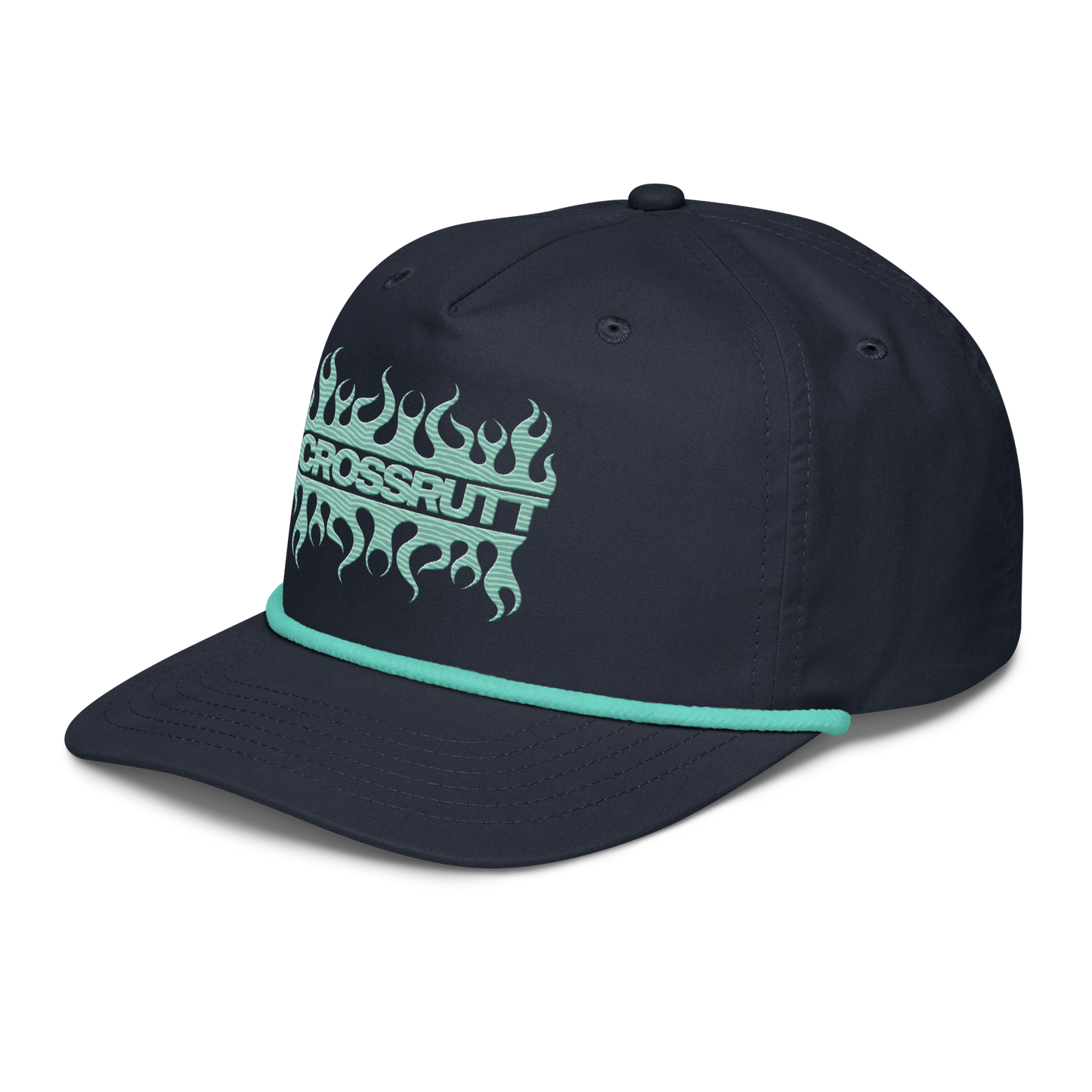 flaming golfer teal/navy hat