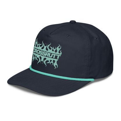 flaming golfer teal/navy hat