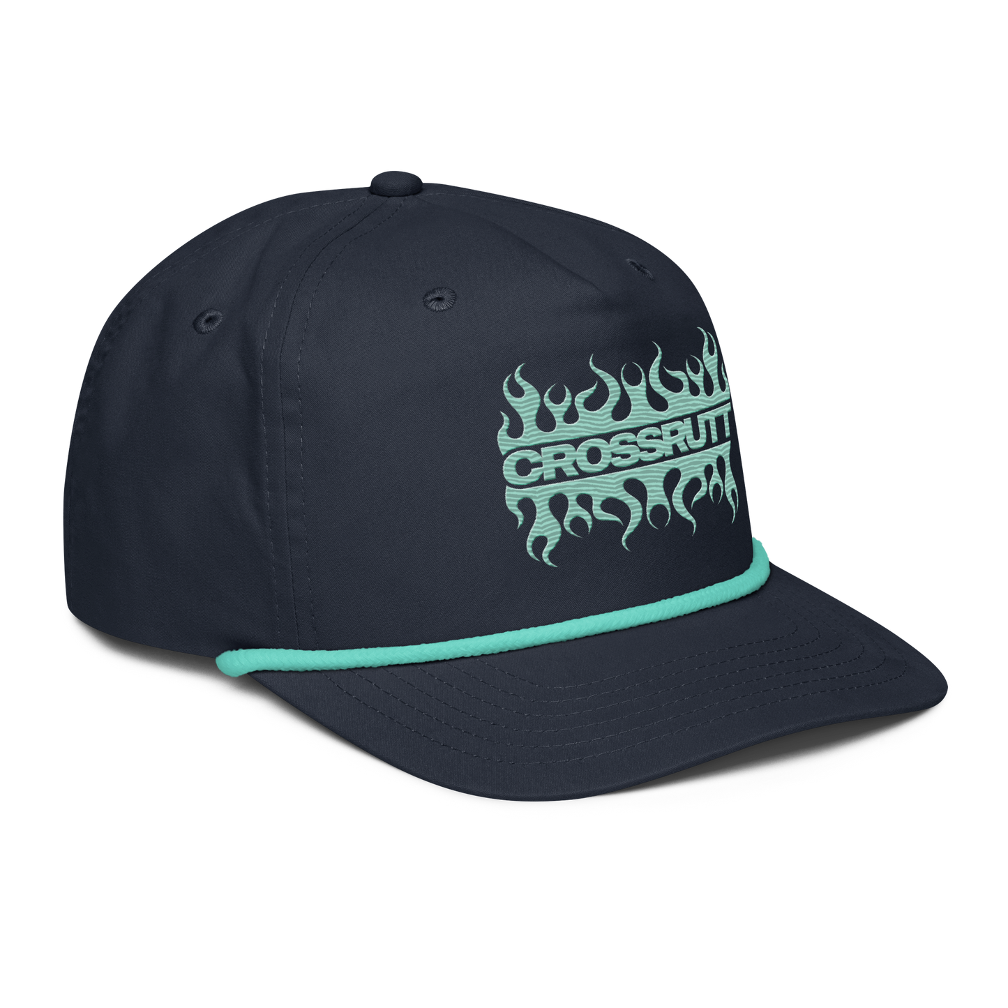 flaming golfer teal/navy hat